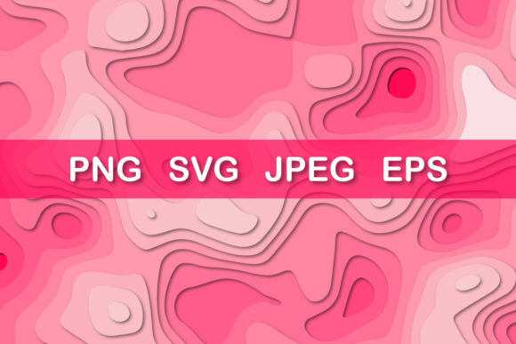 3D Pink Background Paper Cutout SVG Grafica Sfondi Di Creatophics