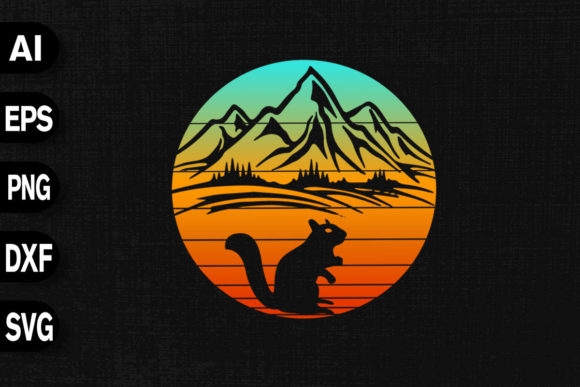 Chinchilla Sunset Retro Vintage Graphic T-shirt Designs By svgdecor