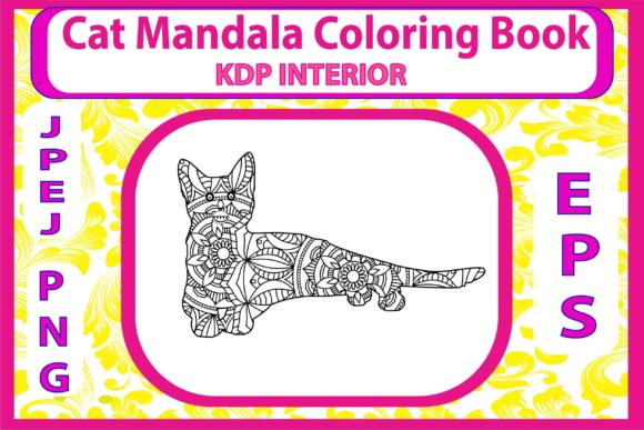 Cat Coloring Page for Adults & Kids Graphic KDP Interiors By burhanflatillustration29