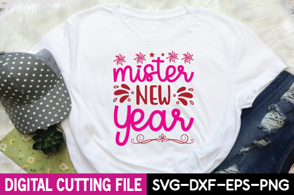 Mister New Year Svg Graphic T-shirt Designs By craftstore
