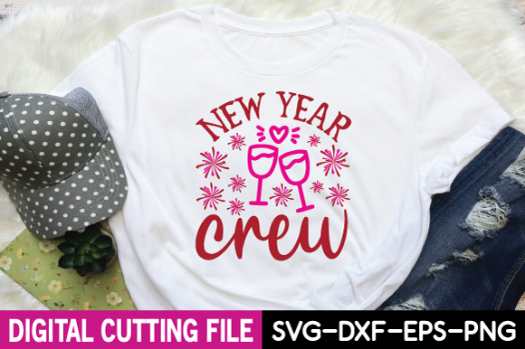 New Year Crew Svg Graphic T-shirt Designs By craftstore