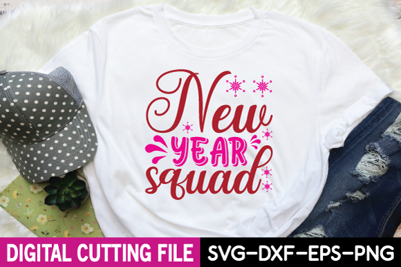 New Year Squad Svg Graphic T-shirt Designs By craftstore