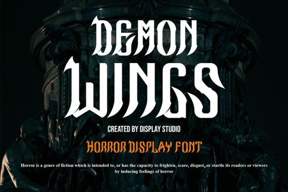 Demon Wings Display-Schriftarten Schriftart Von DisplayStudio_
