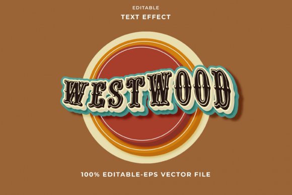 Editable Text Effect West Wood Grafik Layer-Stile Von arsalangraphic999