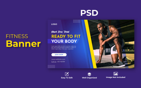 Fitness or Gym Banner Template Graphic Graphic Templates By AR Creative