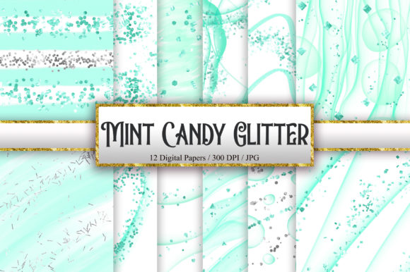 Mint Candy Glitter Background Gráfico Fondos Por PinkPearly