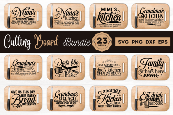 Free Cutting Board Quotes SVG Bundle Graphic Crafts By DelArtCreation