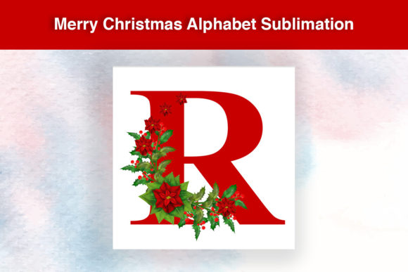 Merry Christmas Alphabet Sublimation Gráfico Manualidades Por Naima’s Creation