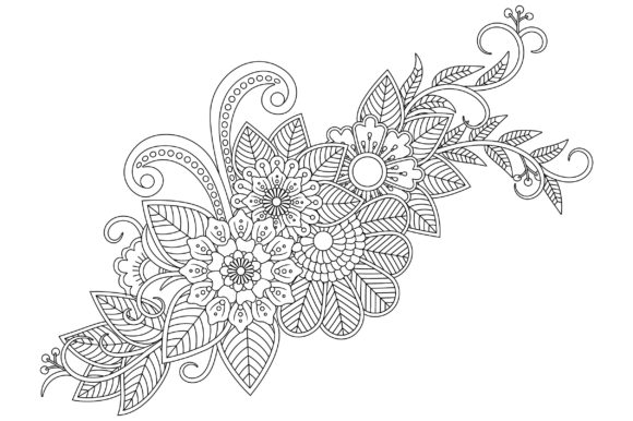 Mehndi Flower Pattern and Mandala Graphic Illustrations By ekradesign