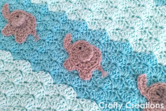 Elephant Baby Blanket Crochet Pattern Graphic Crochet Patterns By Crafty Creations