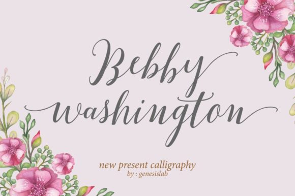 Bebby Washington Script & Handwritten Font By genesislabstudio