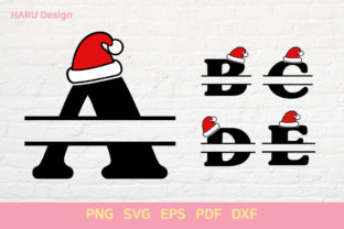Christmas Alphabet Split Graphic Crafts By HARUdesign 1