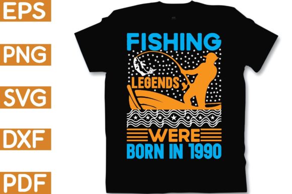 Fishing Legends Were Born in 1990 Graphic Crafts By Black SVG Club