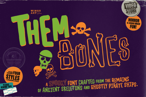 Them Bones Display Font By wingsart