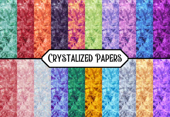 Crystalized Texture Paper Set Graphic Backgrounds By Crewe's Creations