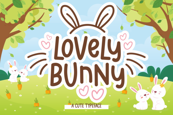 Lovely Bunny Display Font By shineink.designlab