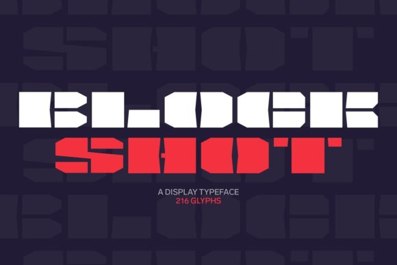 Block Shot Display Font By Graphics by Srg
