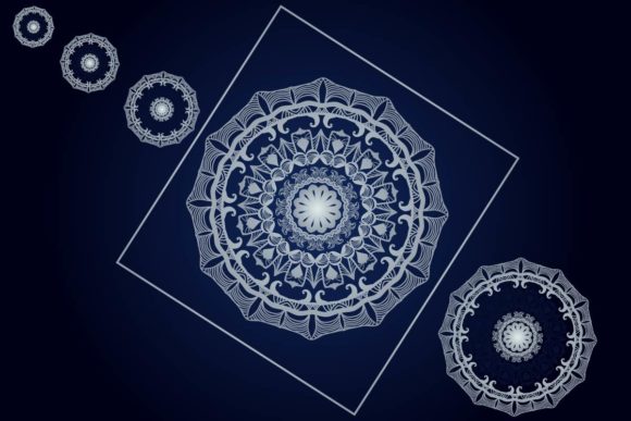 Mandala Design Grafik Papier-Muster Von Nisnis