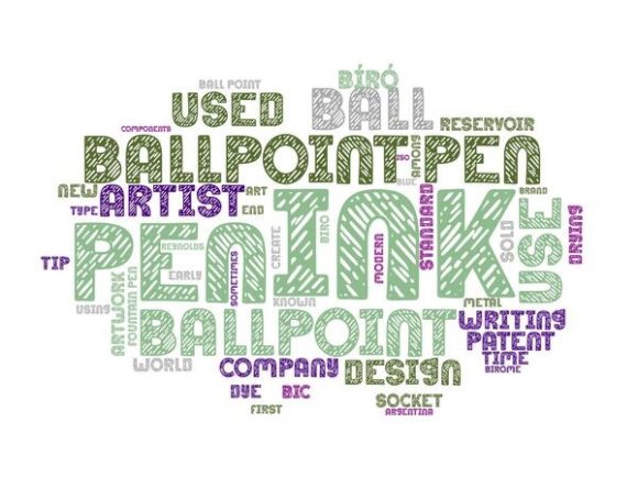 Wordcloud Ballpoint Pen Art Graphic Crafts By laurenejlevinson