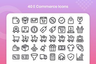40 E Commerce Icons - Line Graphic Icons By kmgdesignid 2