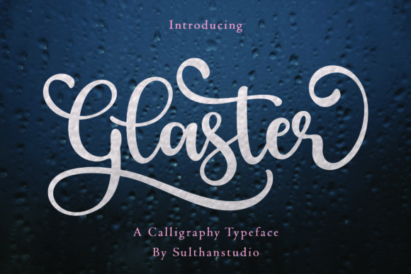 Glaster Fontes Script Fonte Por Sulthan Studio