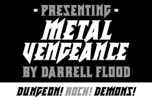 Metal Vengeance Display Font By Dadiomouse 2