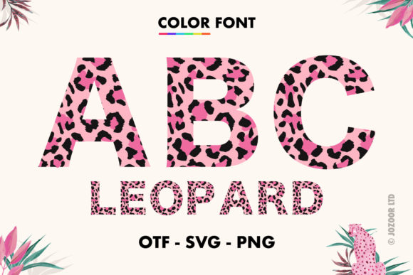 Leopard Color Fonts Font By Jozoor
