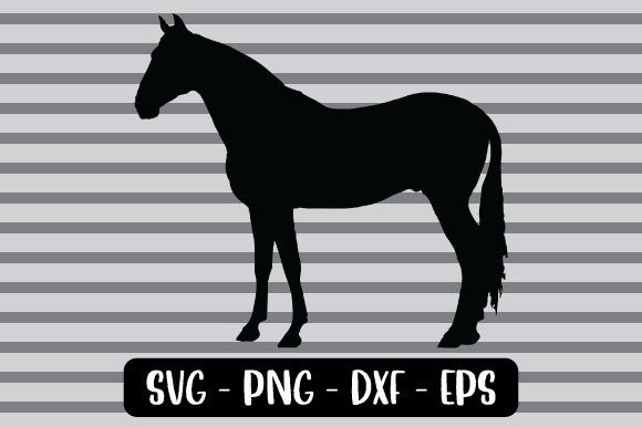 Stand Black Horse Silhouette Vector Graphic Print Templates By millerleslies26