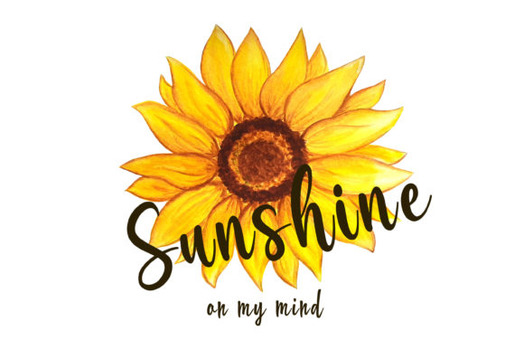 Sunflower Sublimation, Sunflower Clipart Grafika Rękodzieła Przez GlushkovaDesign