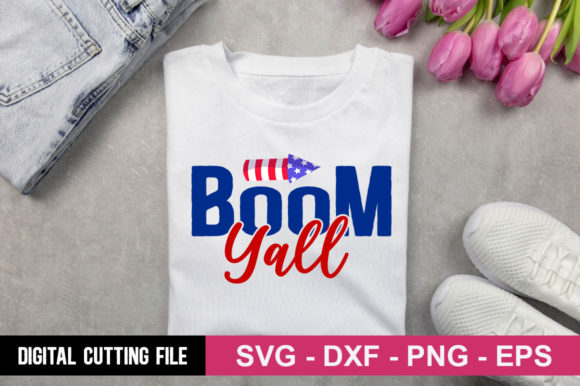 Boom Yall SVG Gráfico Designs de Camisetas Por Buysvgbundles
