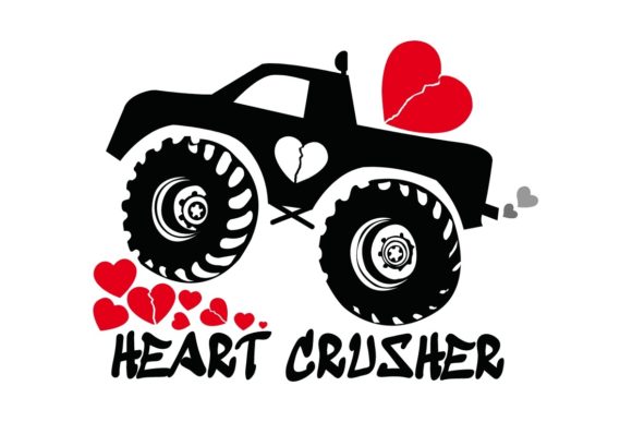 Heart Crusher SVG Afbeelding Afdruk Sjablonen Door artgraph