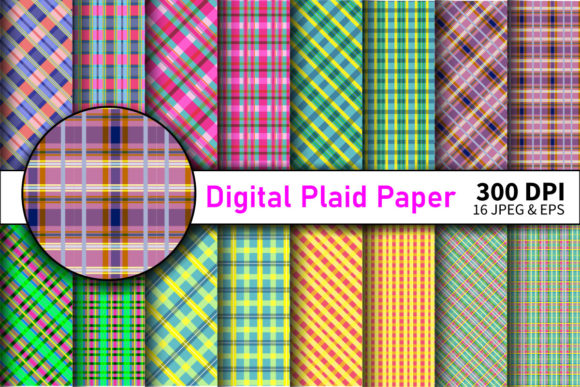 Digital Plaid Patterns Background Graphic Patterns By protabsorkar11
