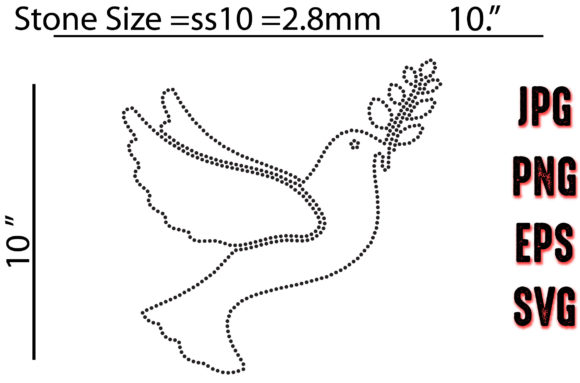 Pigeon Rhinestone Template Gráfico Modelos de Impressão Por Trusted Designer