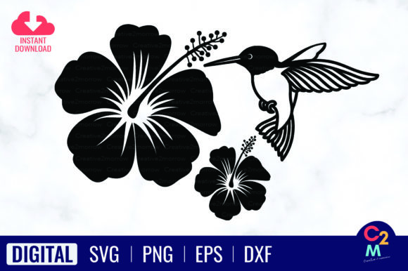 Hummingbird SVG | Bird Flower SVG Graphic T-shirt Designs By Creative2morrow
