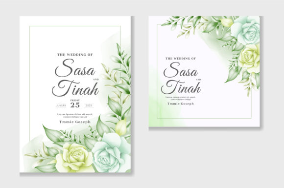 Elegant Floral Wedding Invitation Card Graphic Print Templates By mdmijanur0187