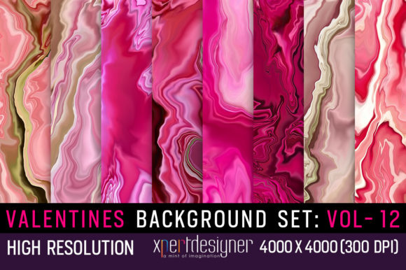 Valentines Sublimation Bundle: Vol - 12 Graphic Backgrounds By XpertDesigner