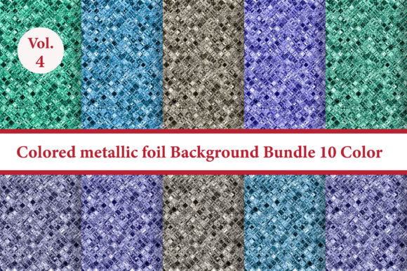 Colored Metallic Foil Bundle Vol.4 Graphic Textures By Digital Art Shop 61