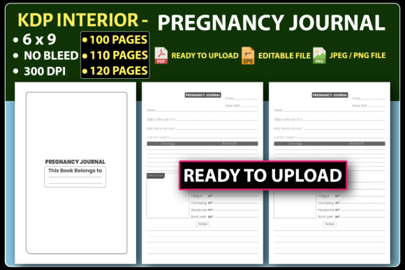 Pregnancy Journal Graphic KDP Interiors By My Design Hut