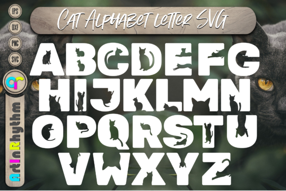 Cat Alphabet Letter, Animals Font Svg Grafika Rękodzieła Przez artinrhythm