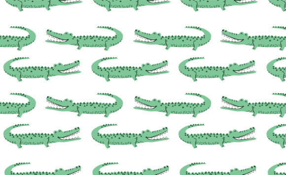 Crocodile Seamless Vector SVG Pattern. Graphic Patterns By ClothingArtStudio
