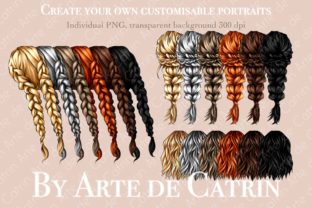 Woman Hair Clipart, Hairstyles Pack Graphic Illustrations By Arte de Catrin 6