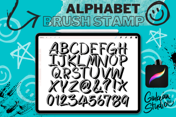 Graffiti Brush Stamp, Procreate Brushes Graphic Brushes By Ginkean