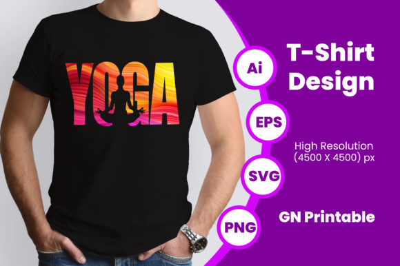 Yoga Pose Grafica Modelli di Stampa Di GN Printable