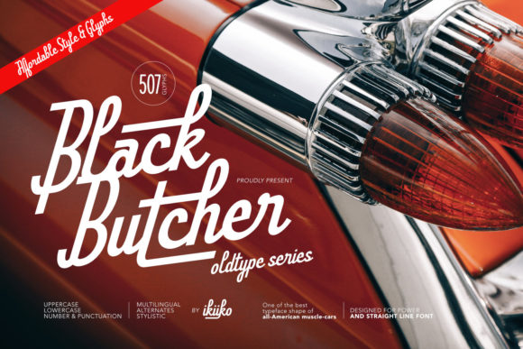 Black Butcher Display Font By ikiiko