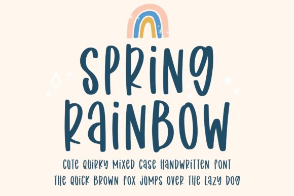 Spring Rainbow Script & Handwritten Font By Jyllyco