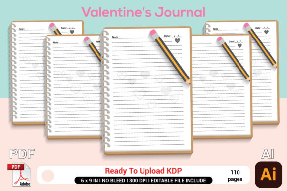Valentine's Journal Graphic KDP Interiors By 2masudrana4