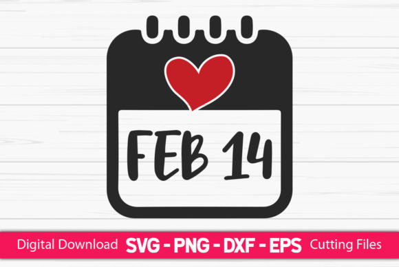 Feb 14 - Valentine's SVG Illustration Artisanat Par AnnaStudio