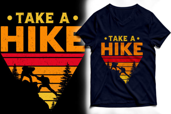 Take a Hike, Hiking T-shirt Design Grafica Design di T-shirt Di aminulxiv