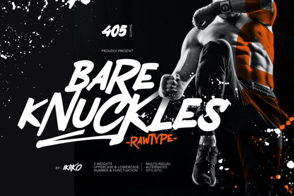 Bare Knuckles Display Font By ikiiko