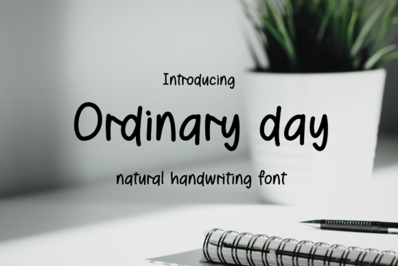 Ordinary Day Script & Handwritten Font By Jyllyco
